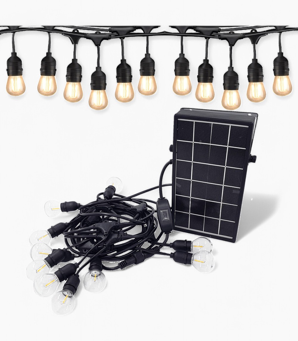 שרשרת תאורה סולארית LED עם שלט